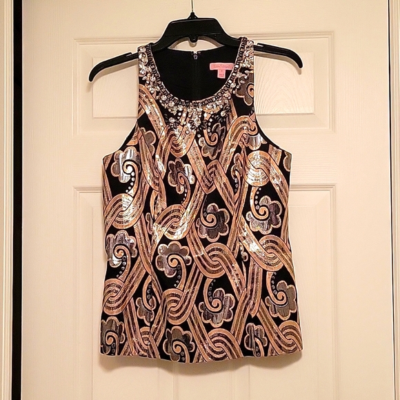 Lilly Pulitzer embellished blouse, size 6 - Picture 1 of 7